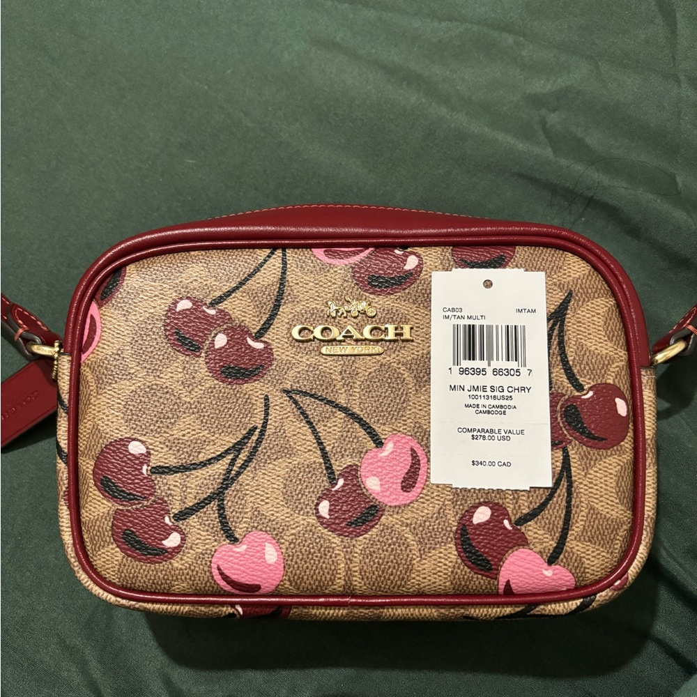 Coach Jamie Cherry Print Crossbody Bag